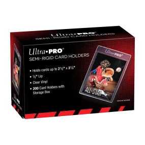 1/2" Lip Semi-Rigid Card Holders (200ct) for Standard Size Cards