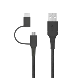2-in-1 Multicable |USB-A to Micro USB & USB-C