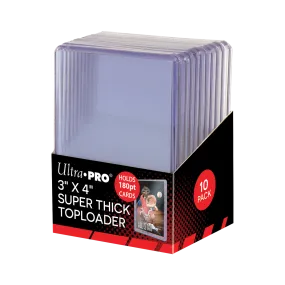 3" x 4" Clear Super Thick 180PT Toploaders (10ct)