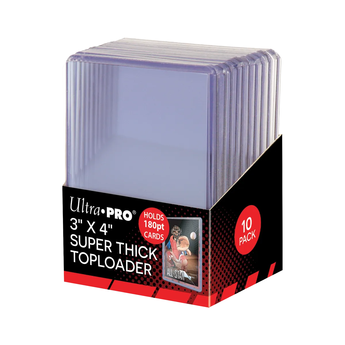 3" x 4" Clear Super Thick 180PT Toploaders (10ct)