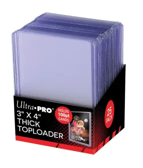 3" X 4" Thick 100PT Toploader 25ct Ultra Pro Brand New