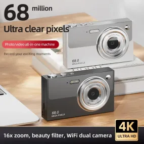 4K Wi-Fi Travel Camera with 16x Zoom
