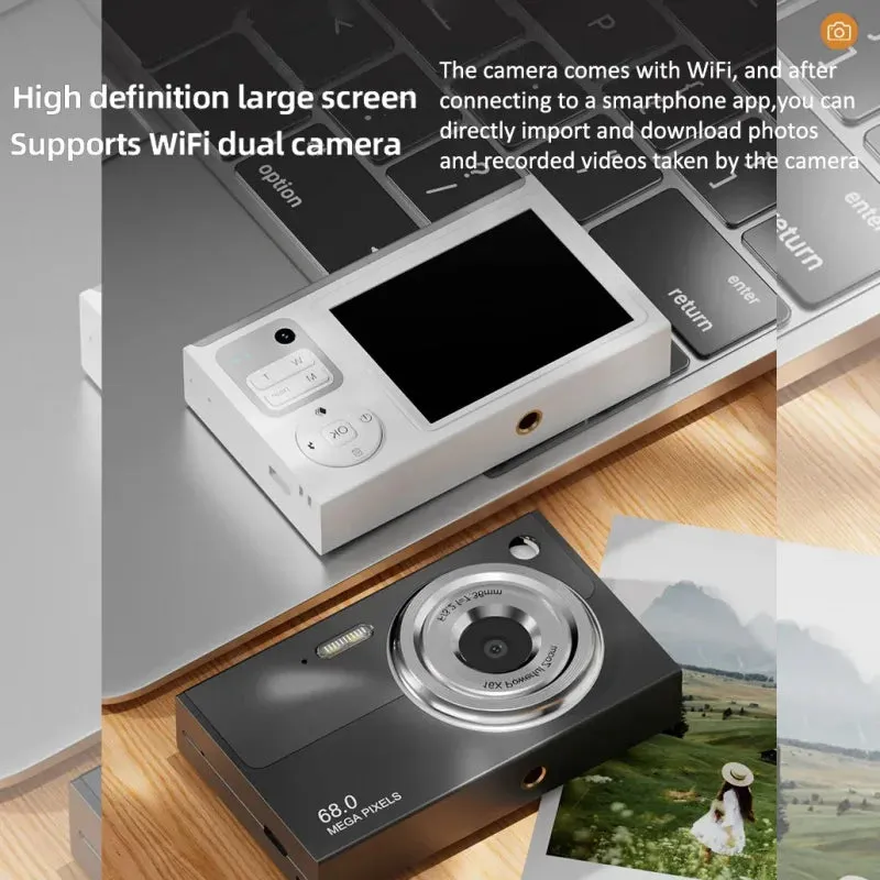 4K Wi-Fi Travel Camera with 16x Zoom