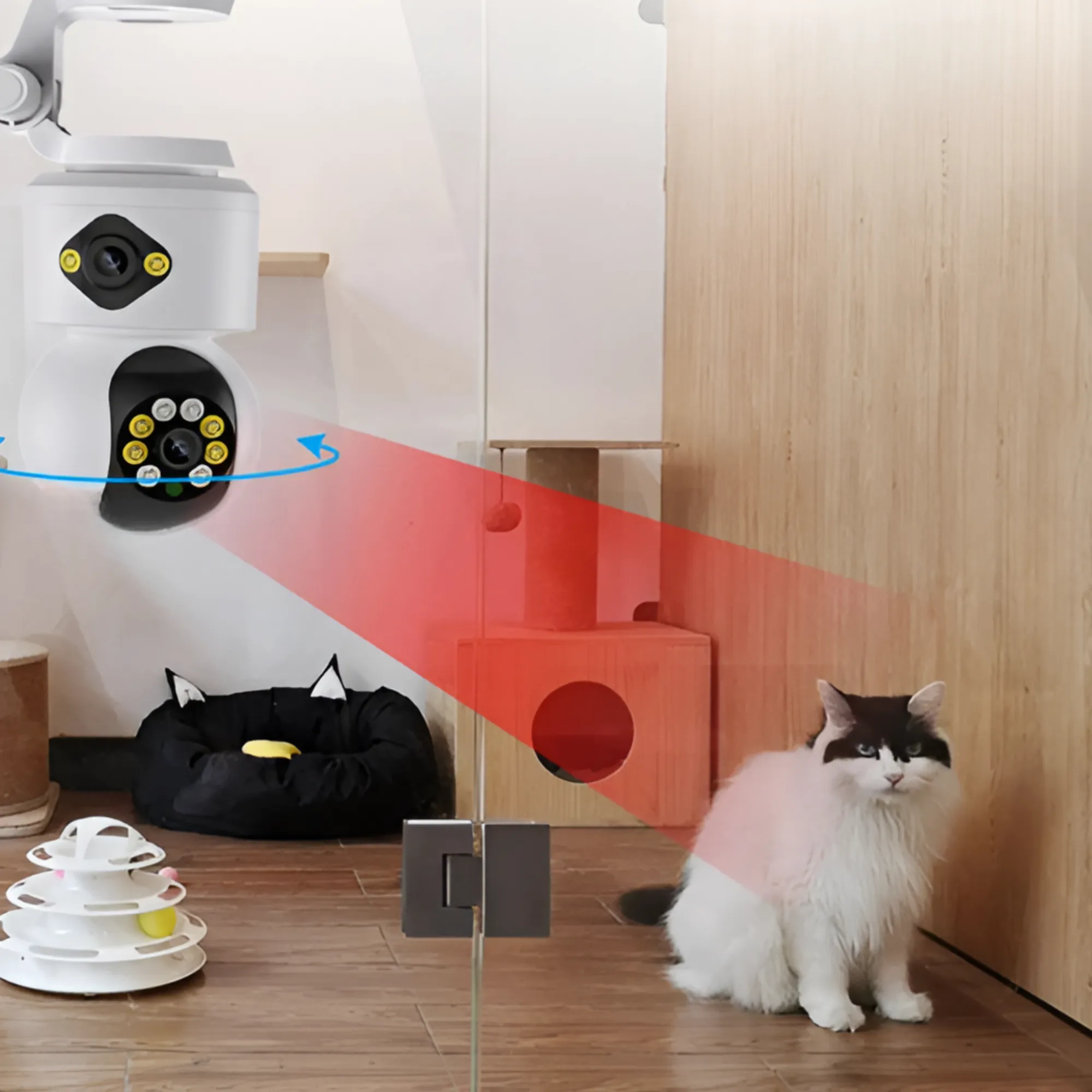 4MP Indoor WiFi IP 2-Way Security Camera with Dual Lens