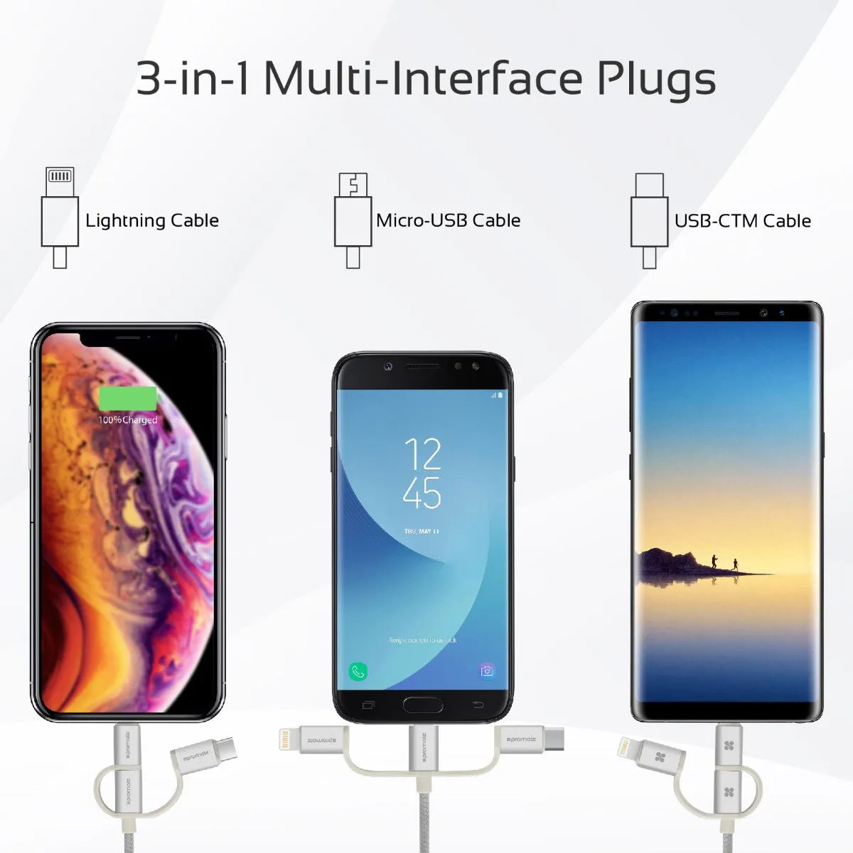 6-in-1 Smart USB Cable for Charging and Data Transfer