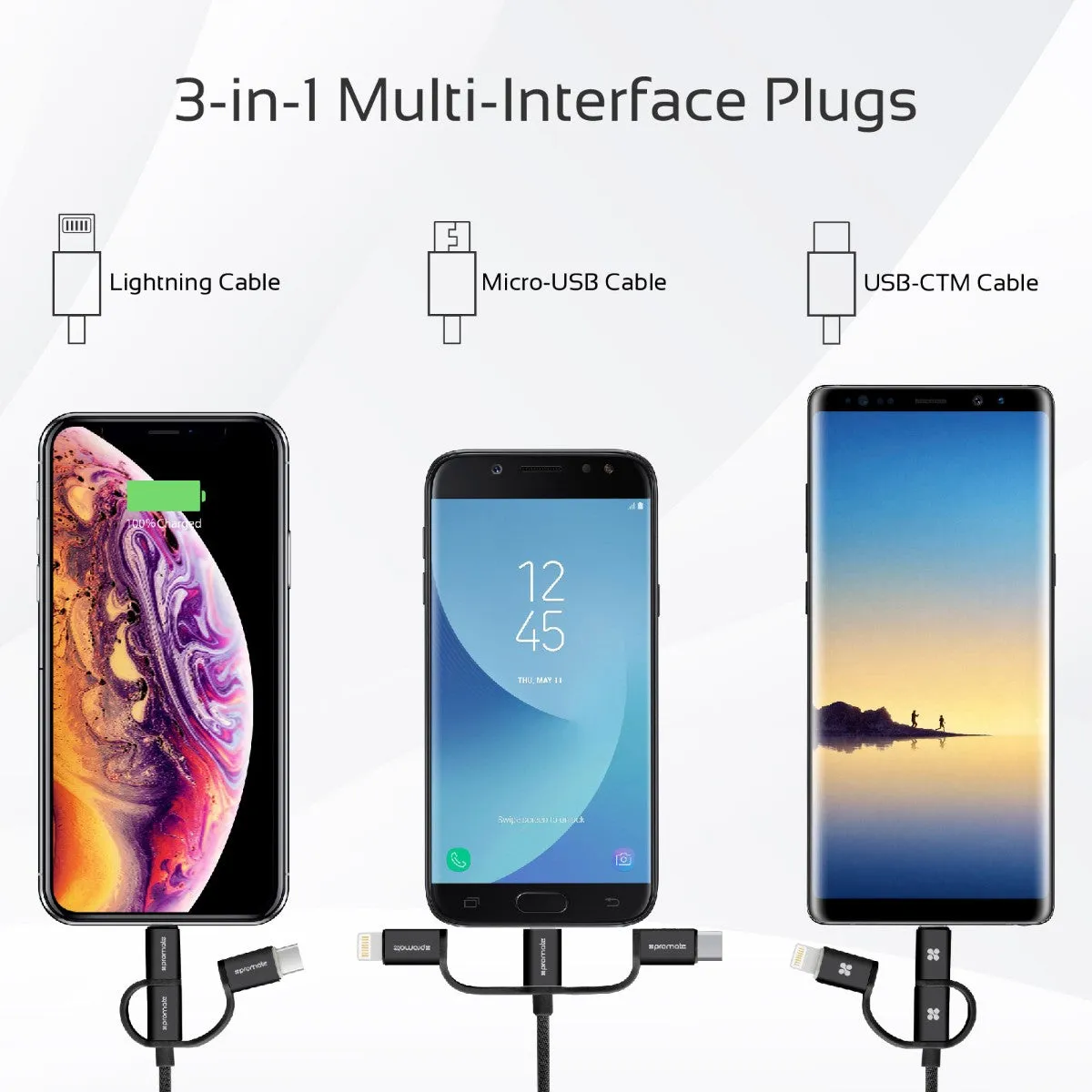 6-in-1 Smart USB Cable for Charging and Data Transfer