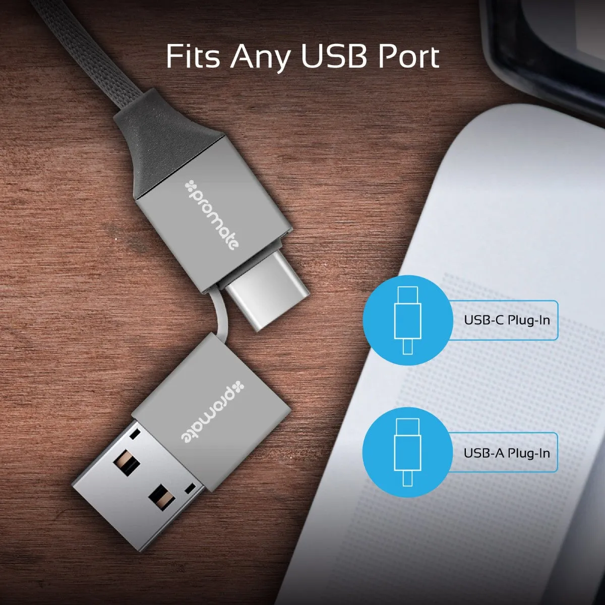6-in-1 Smart USB Cable for Charging and Data Transfer