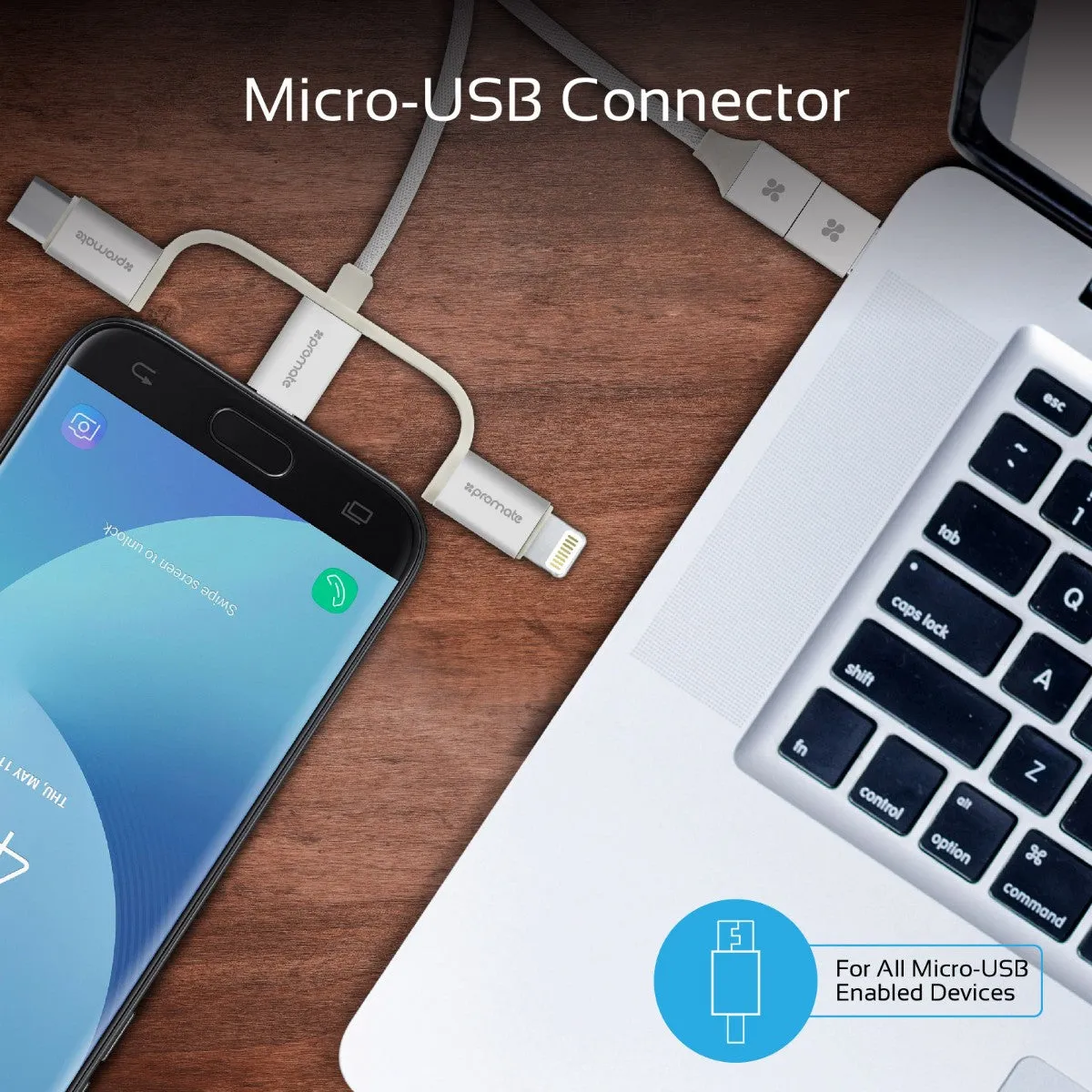6-in-1 Smart USB Cable for Charging and Data Transfer