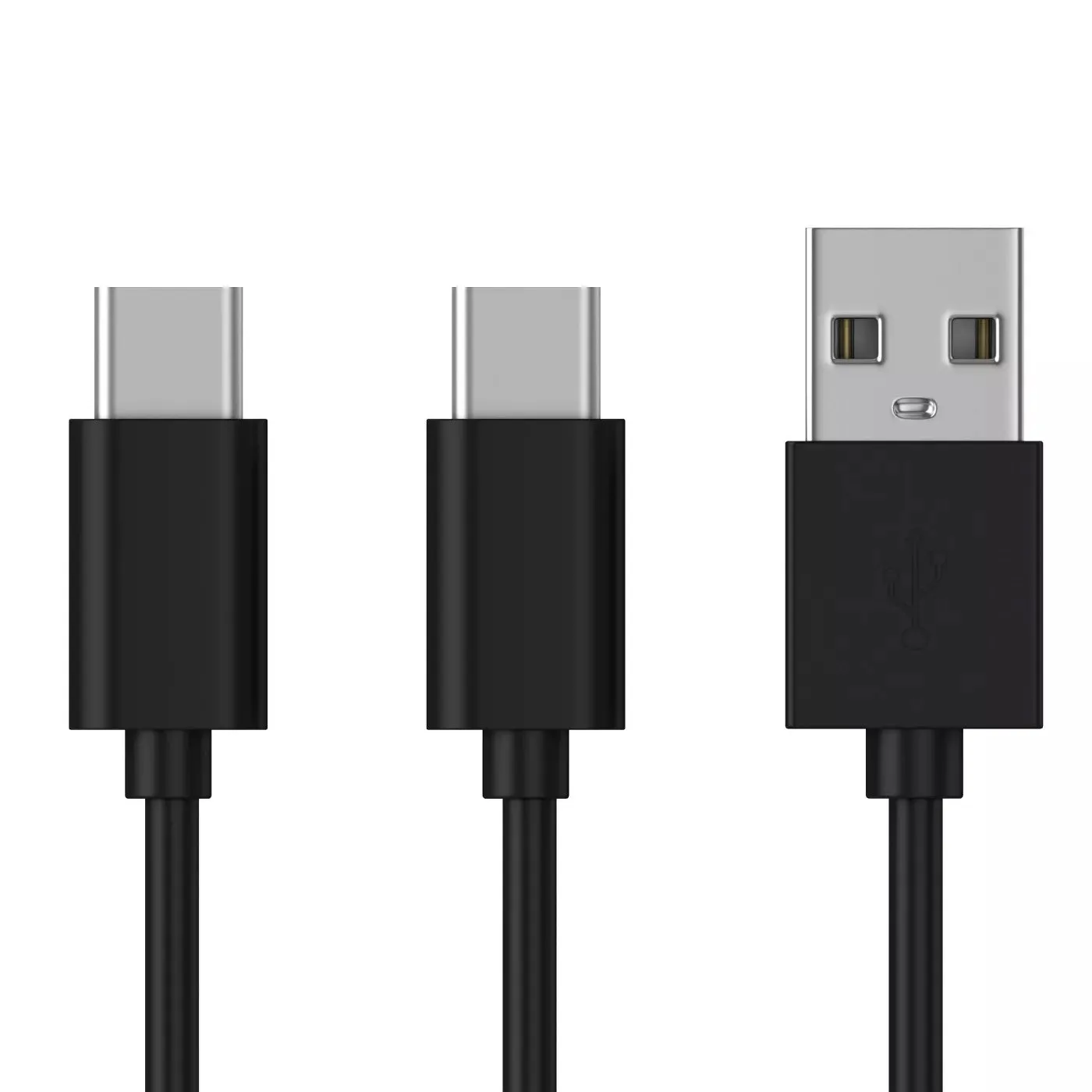 6ft Type-C to USB-A Cable Dual Pack - Black