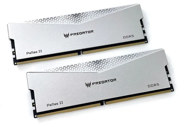 Acer 64GB Kit (2x32GB) Predator PALLAS II Silver 銀色 BL.9BWWR.352 CL30 DDR5 6000MHz Memory AMD EXPO & Intel XMP 3.0 (RM-AP5D64W)