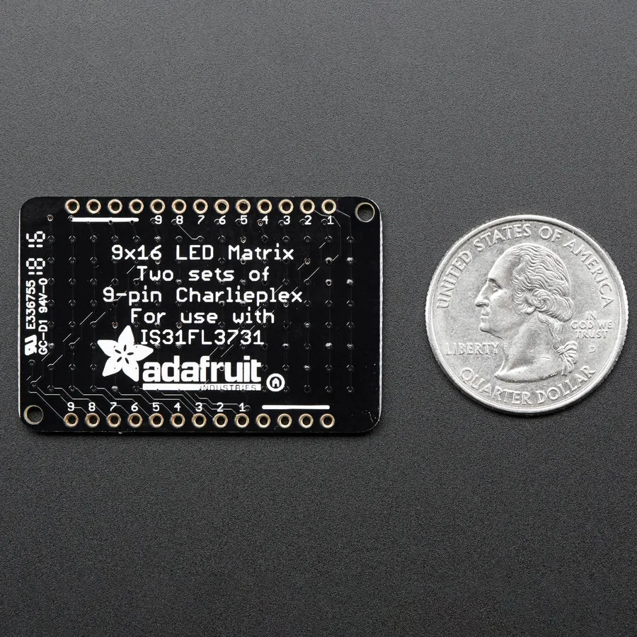 Adafruit LED Charlieplexed Matrix - 9x16 LEDs