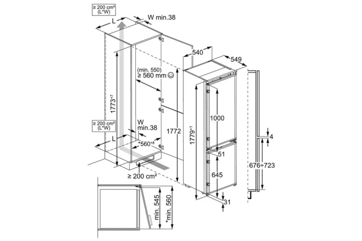 AEG 6000 Series Integrated Fridge | OSC6N181ES