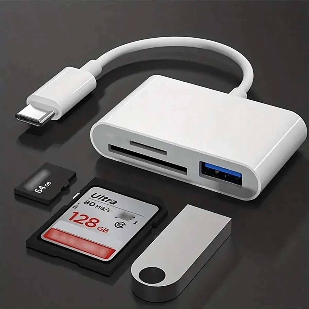 All-in-One Type-C Card Reader: Effortless SD & USB Connections for Your Devices