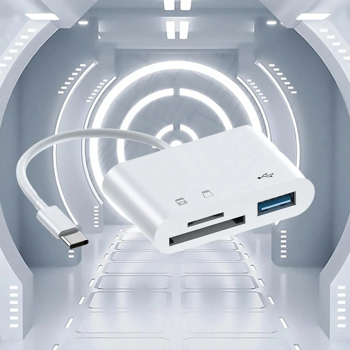 All-in-One Type-C Card Reader: Effortless SD & USB Connections for Your Devices