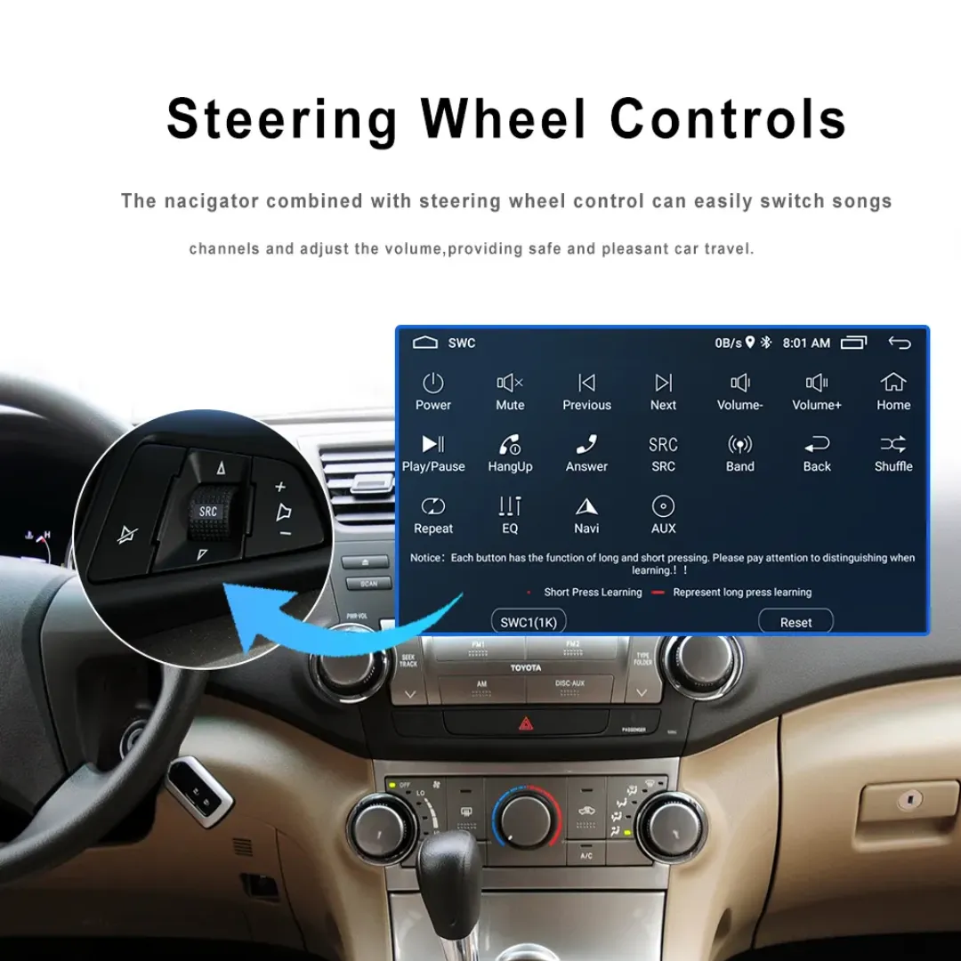 Android Car Stereo Apple Carplay Bluetooth GPS 6 USB Ports 2DIN
