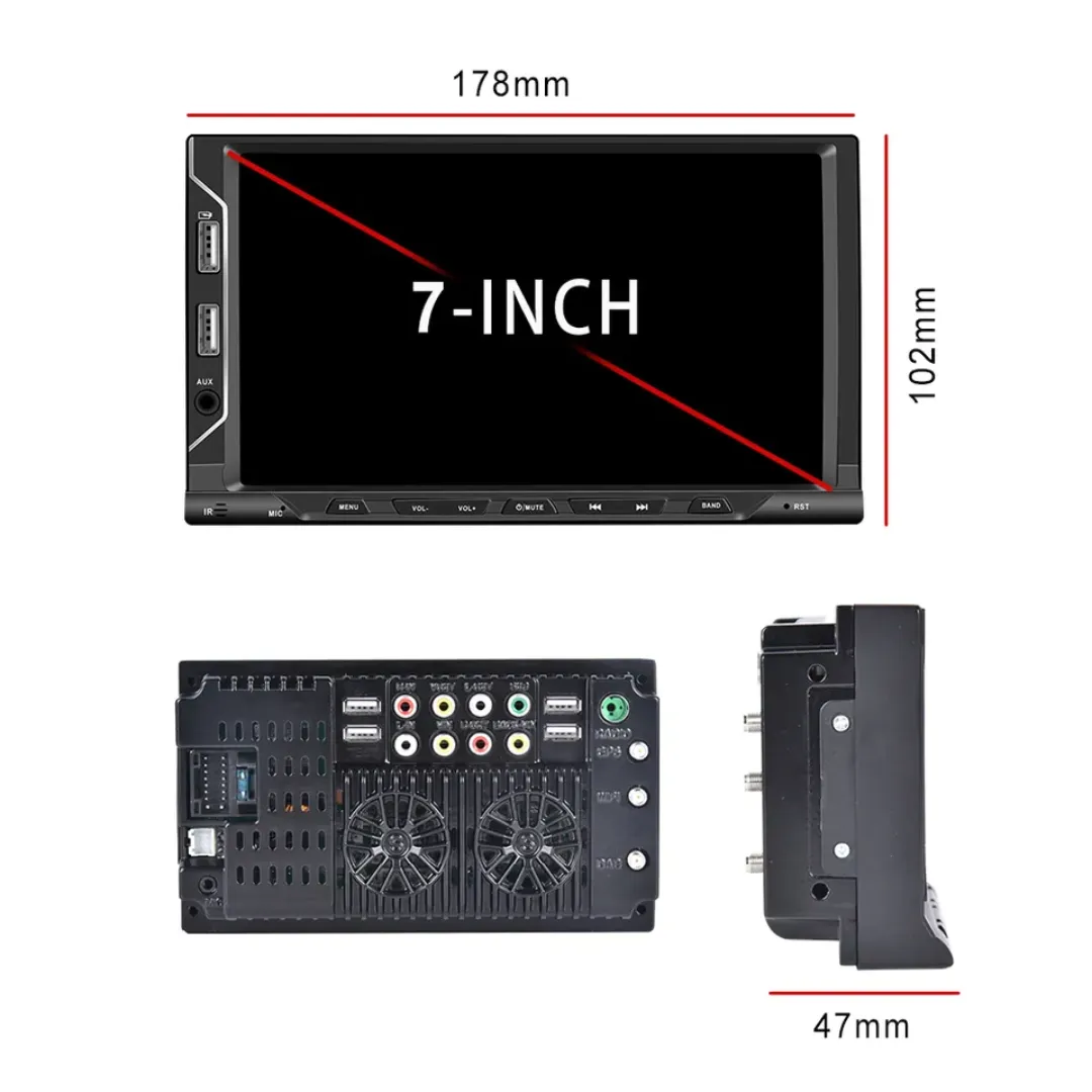 Android Car Stereo Apple Carplay Bluetooth GPS 6 USB Ports 2DIN