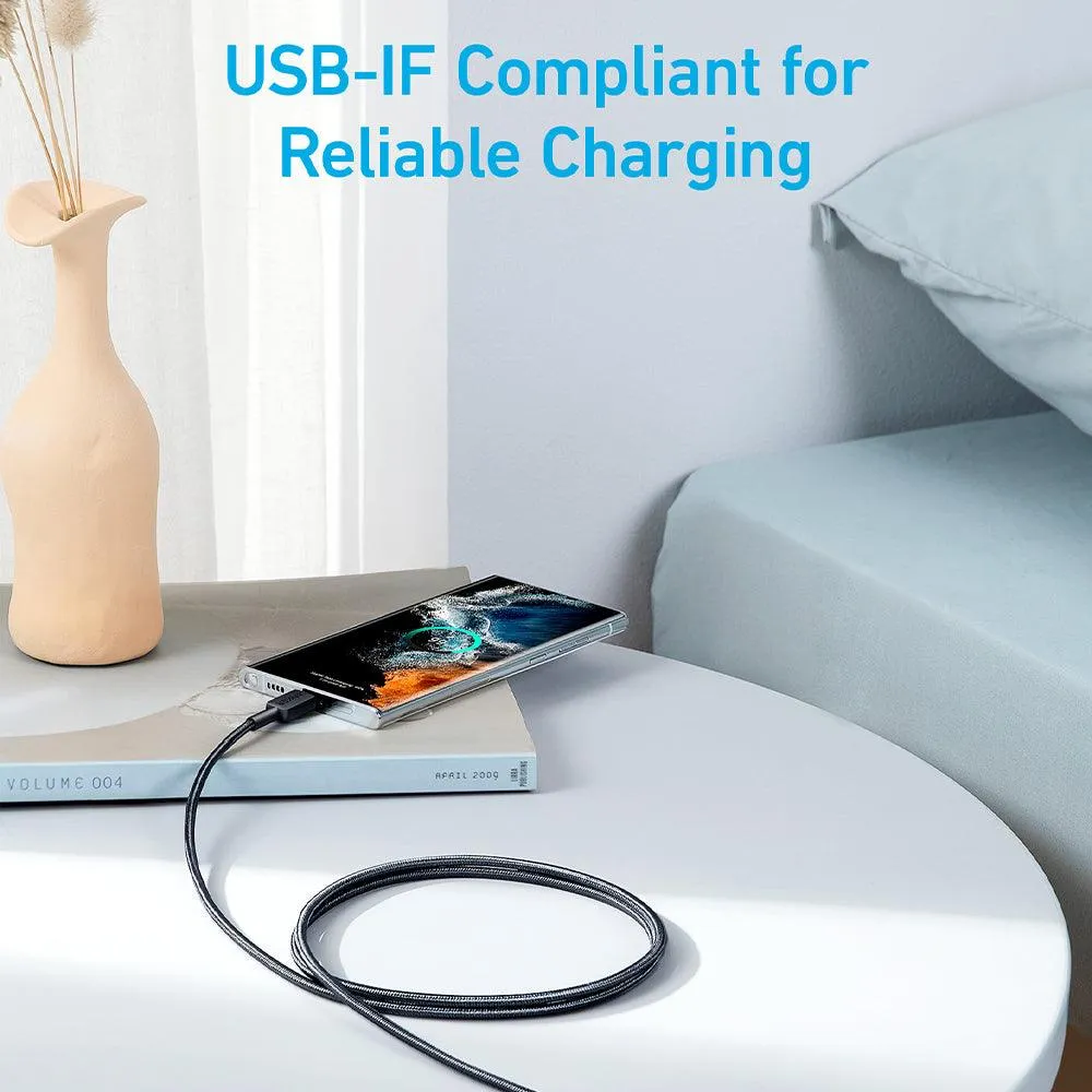 Anker 322 A81F5H11 Type-C To Type-C Cable 60W Fast Charging 0.9m