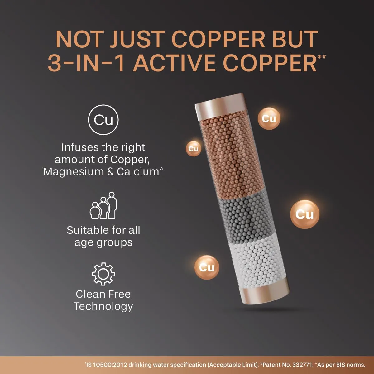 Aquaguard NEO COPPER UV UF Active Copper Tech Water Purifier | Suitable for Municipal Water Only (TDS <200 ppm) | GWPDNCUUF23000