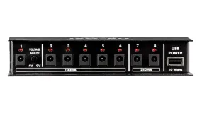 ART ISO-8U Pedal Board Power Supply w/ USB Outlet