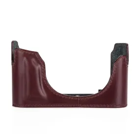 Arte di Mano Half Case for Leica M11 with Advanced Battery Access Door - Italian Shell Cordovan Burgundy