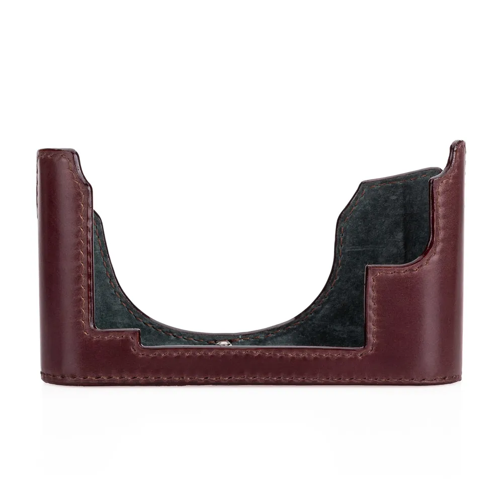 Arte di Mano Half Case for Leica M11 with Advanced Battery Access Door - Italian Shell Cordovan Burgundy