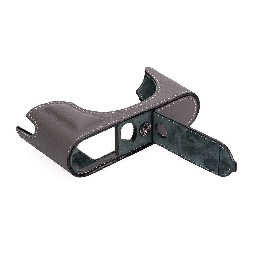 Arte di Mano Half Case for Leica M11 with Advanced Battery Access Door - Shrunken Calf Gray