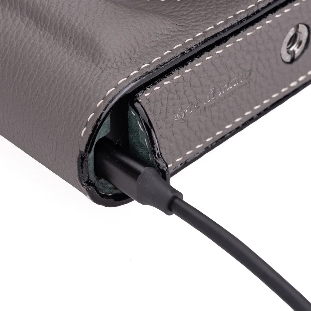 Arte di Mano Half Case for Leica M11 with Advanced Battery Access Door - Shrunken Calf Gray