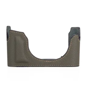 Arte di Mano Half Case for Leica M11 with Advanced Battery Access Door - Shrunken Calf Khaki