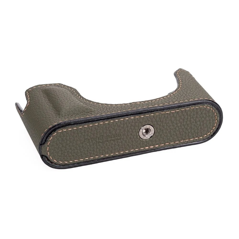 Arte di Mano Half Case for Leica M11 with Advanced Battery Access Door - Shrunken Calf Khaki