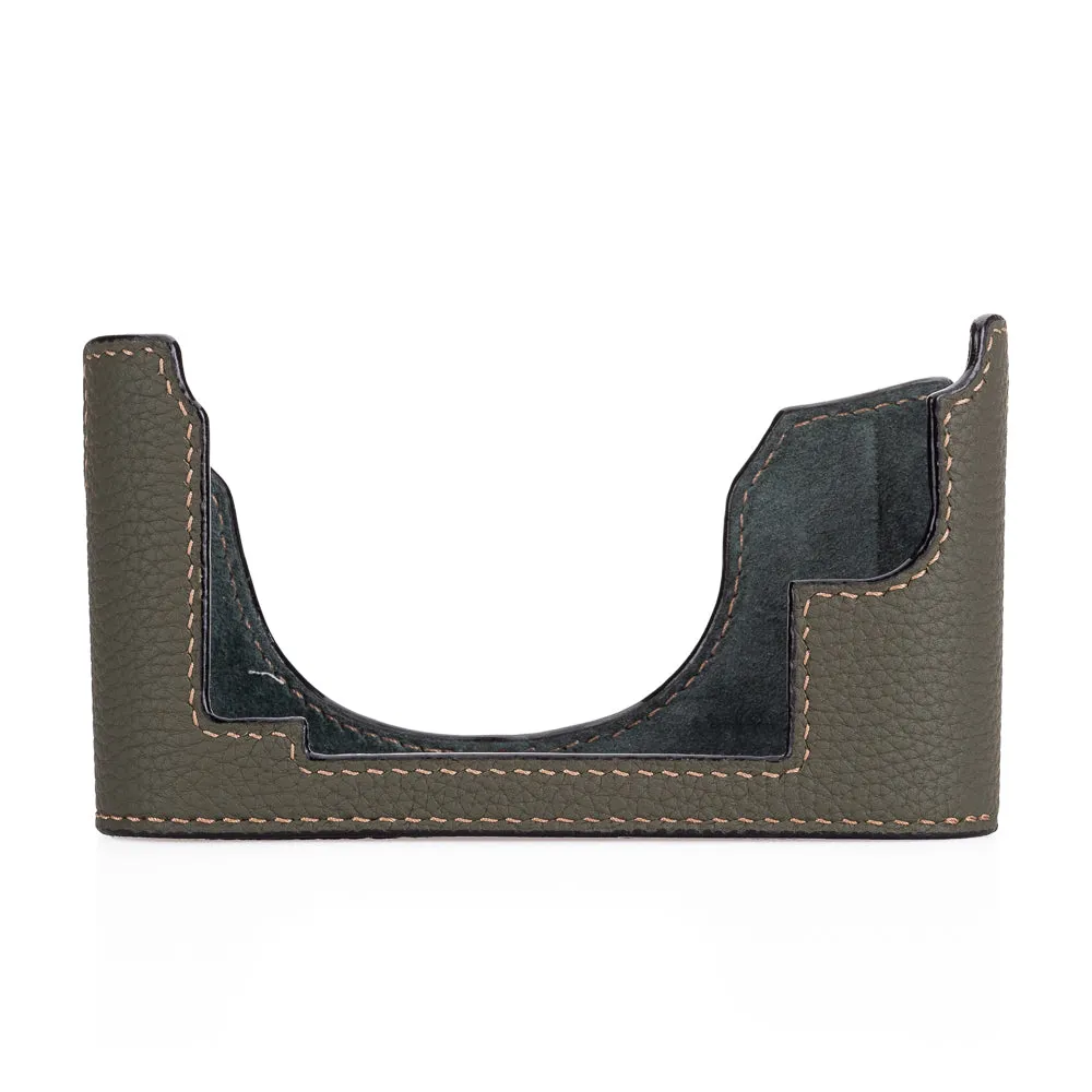 Arte di Mano Half Case for Leica M11 with Advanced Battery Access Door - Shrunken Calf Khaki