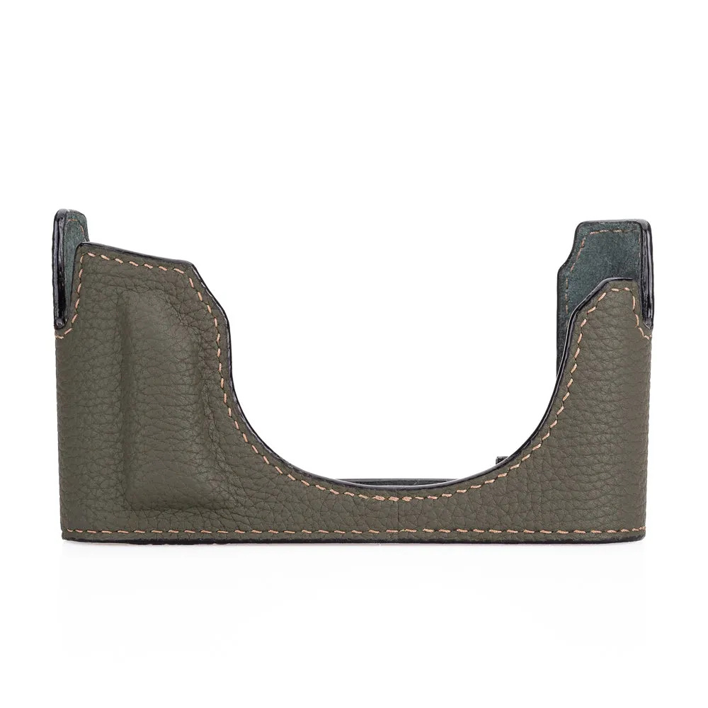 Arte di Mano Half Case for Leica M11 with Advanced Battery Access Door - Shrunken Calf Khaki