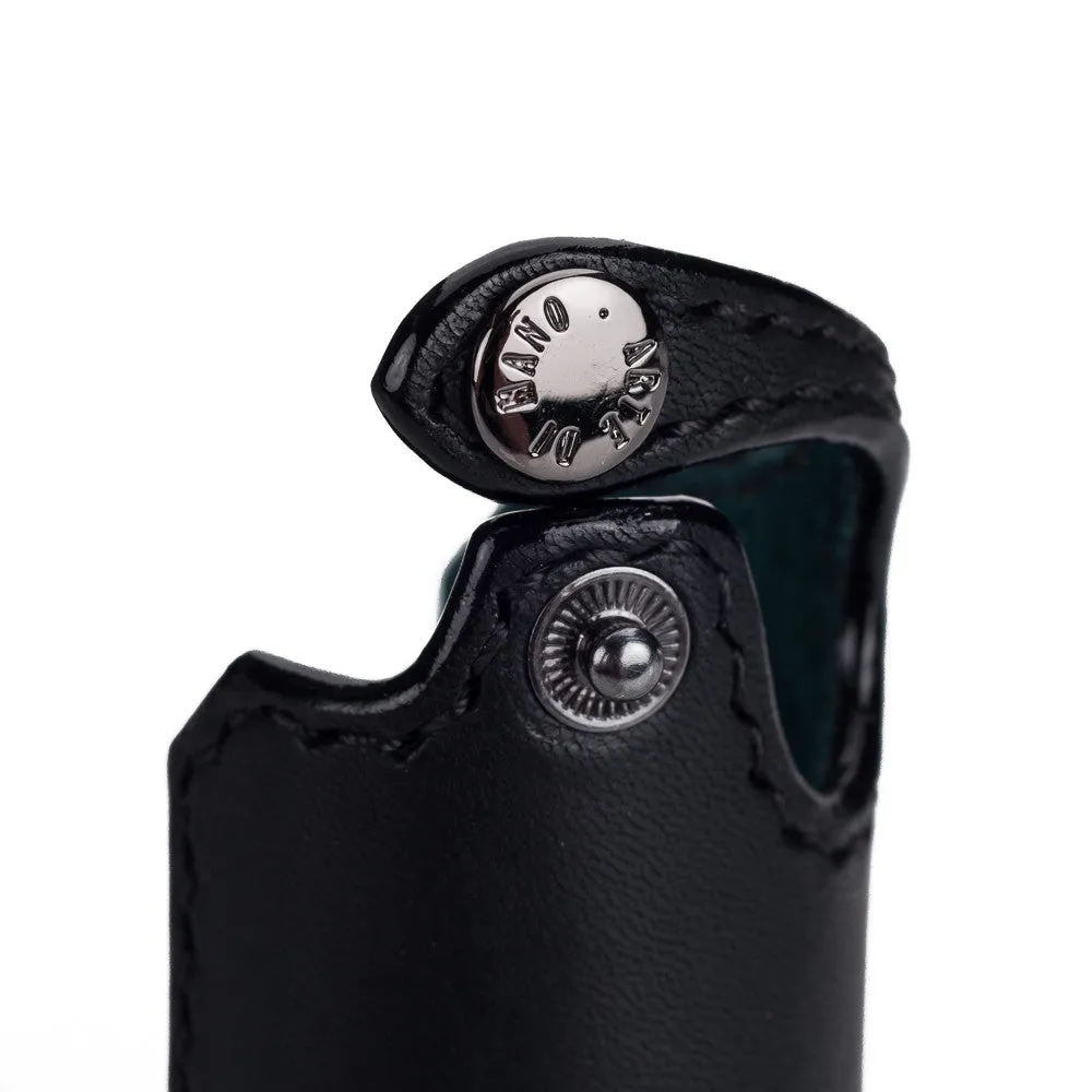Arte di Mano Leica Q (Typ 116) Half Case with Battery Access Door - Minerva Black with Black Stitching