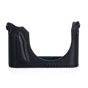 Arte di Mano Leica Q (Typ 116) Half Case with Battery Access Door - Minerva Black with Black Stitching