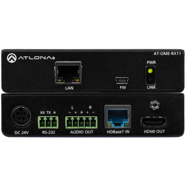ATLONA AT-OME-RX11 HDBaseT Receiver with Control Audio Output and PoE