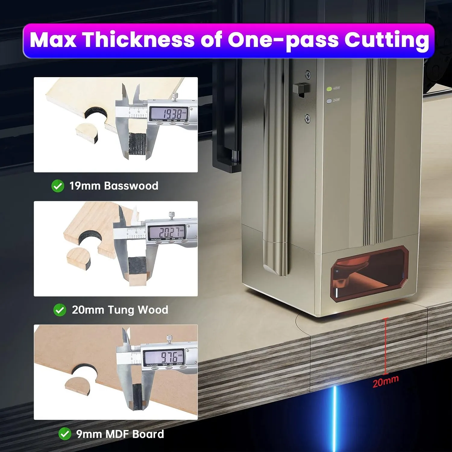 ATOMSTACK S40 Pro X40 PRO A40 PRO 210W Laser Engraving Machine With Automatic Air Assist Kits, 48W Industrial-Grade Laser Cutting Machine with Touchscreen, 24W/48W Dual Modes One Key Switch, Precious Gifts for Him