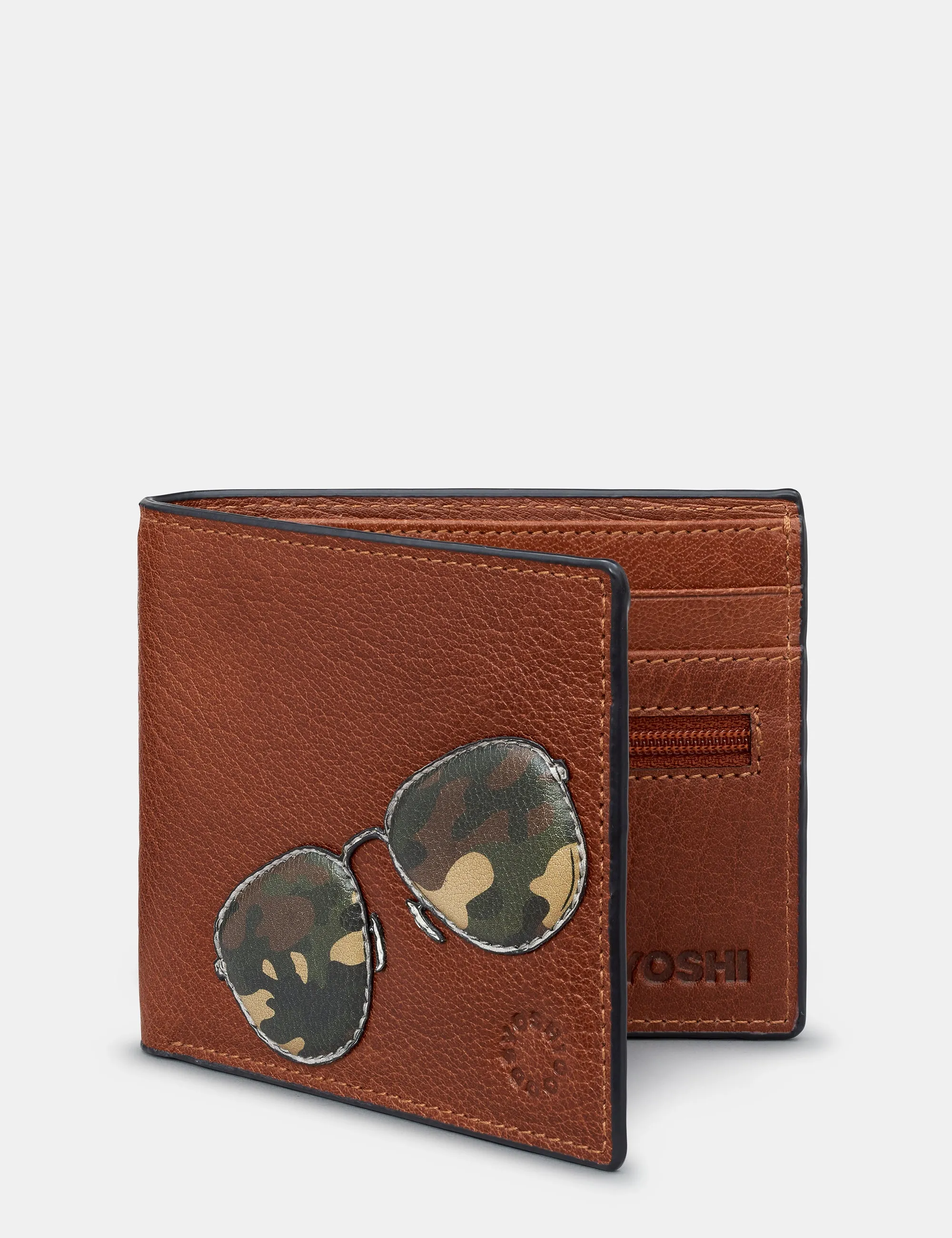 Aviators Brown Leather Wallet