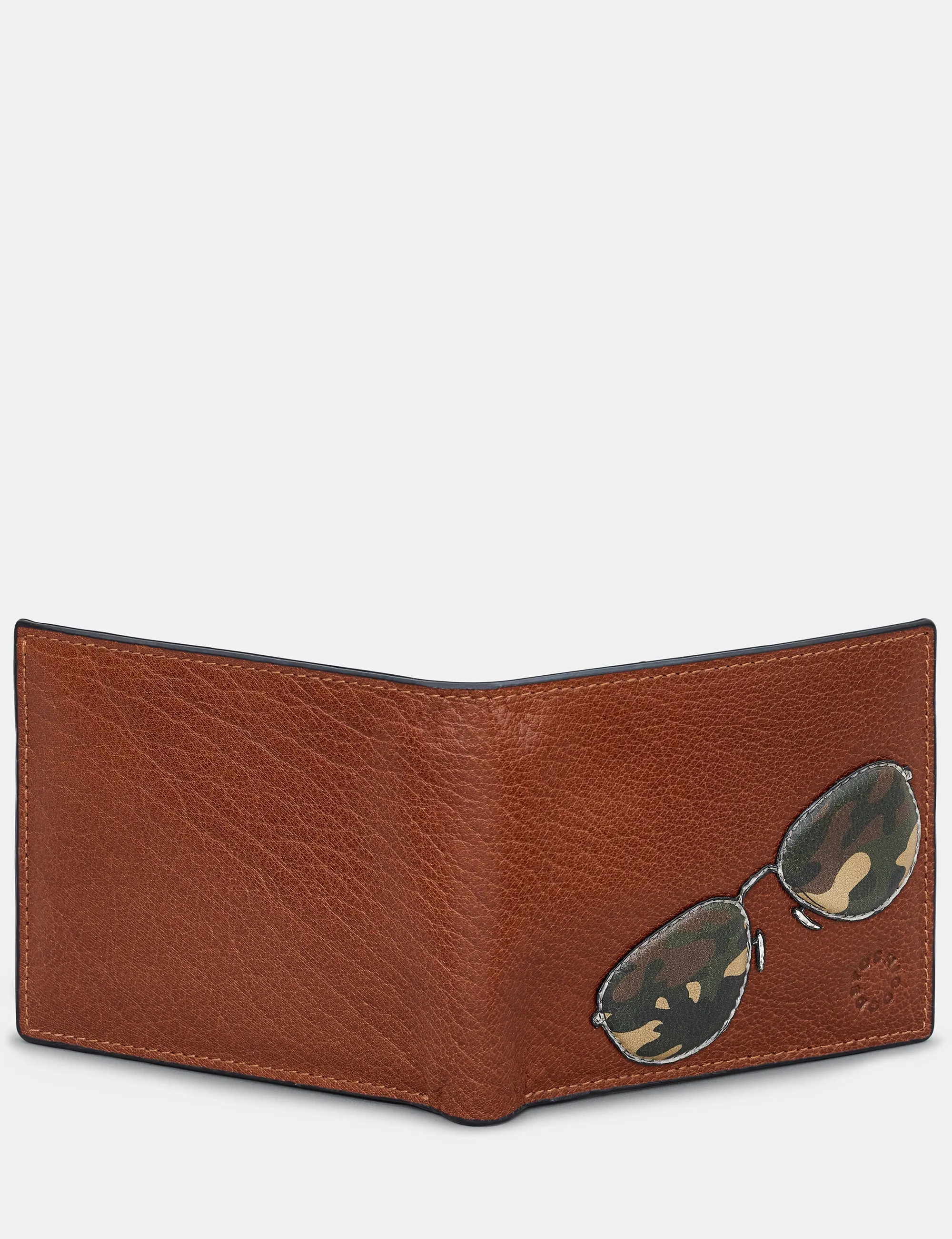 Aviators Brown Leather Wallet