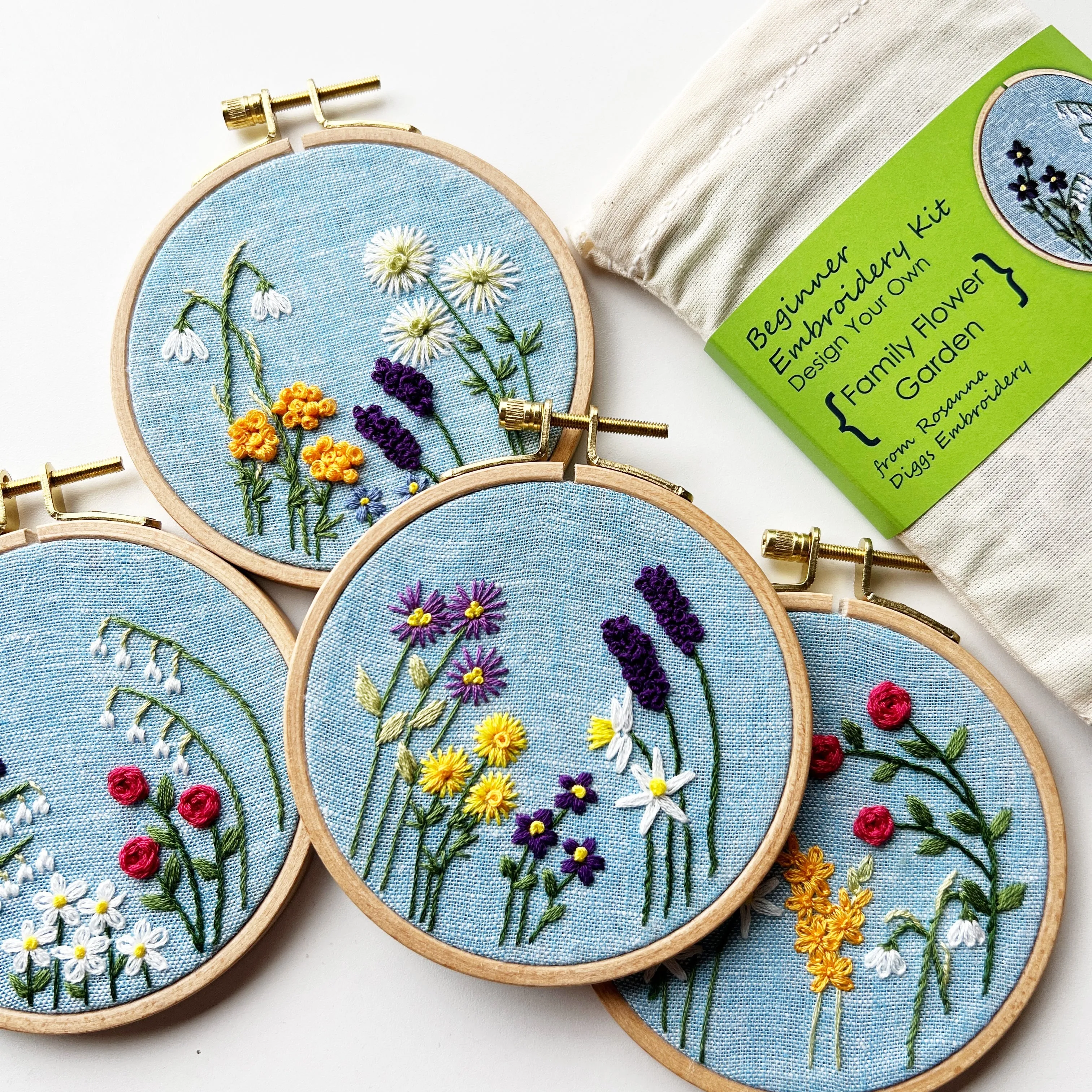 Beginning Embroidery with Rosanna Diggs - Family Flower Garden
