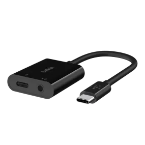 Belkin RockStar™ Audio & USB C Charge Adapter 60W Fast Charge - Black