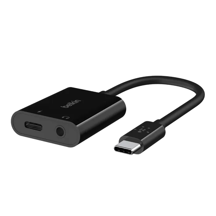 Belkin RockStar™ Audio & USB C Charge Adapter 60W Fast Charge - Black