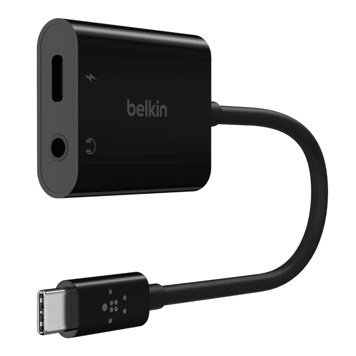 Belkin RockStar™ Audio & USB C Charge Adapter 60W Fast Charge - Black