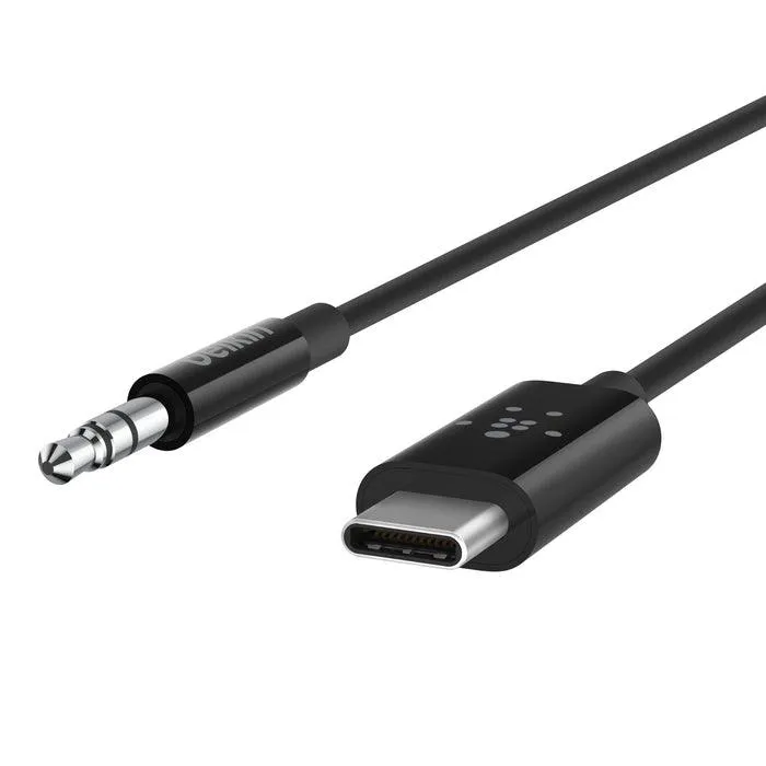 Belkin USB C to 3.5mm Audio Cable Simple Quality Sound - Black
