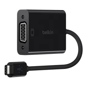 Belkin USB C to VGA Adapter Seamless Connection  -  Black