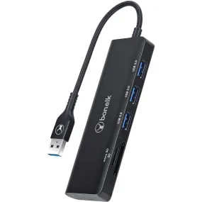 Bonelk Long-Life USB-A to 3 Port Hub and SD Card Reader