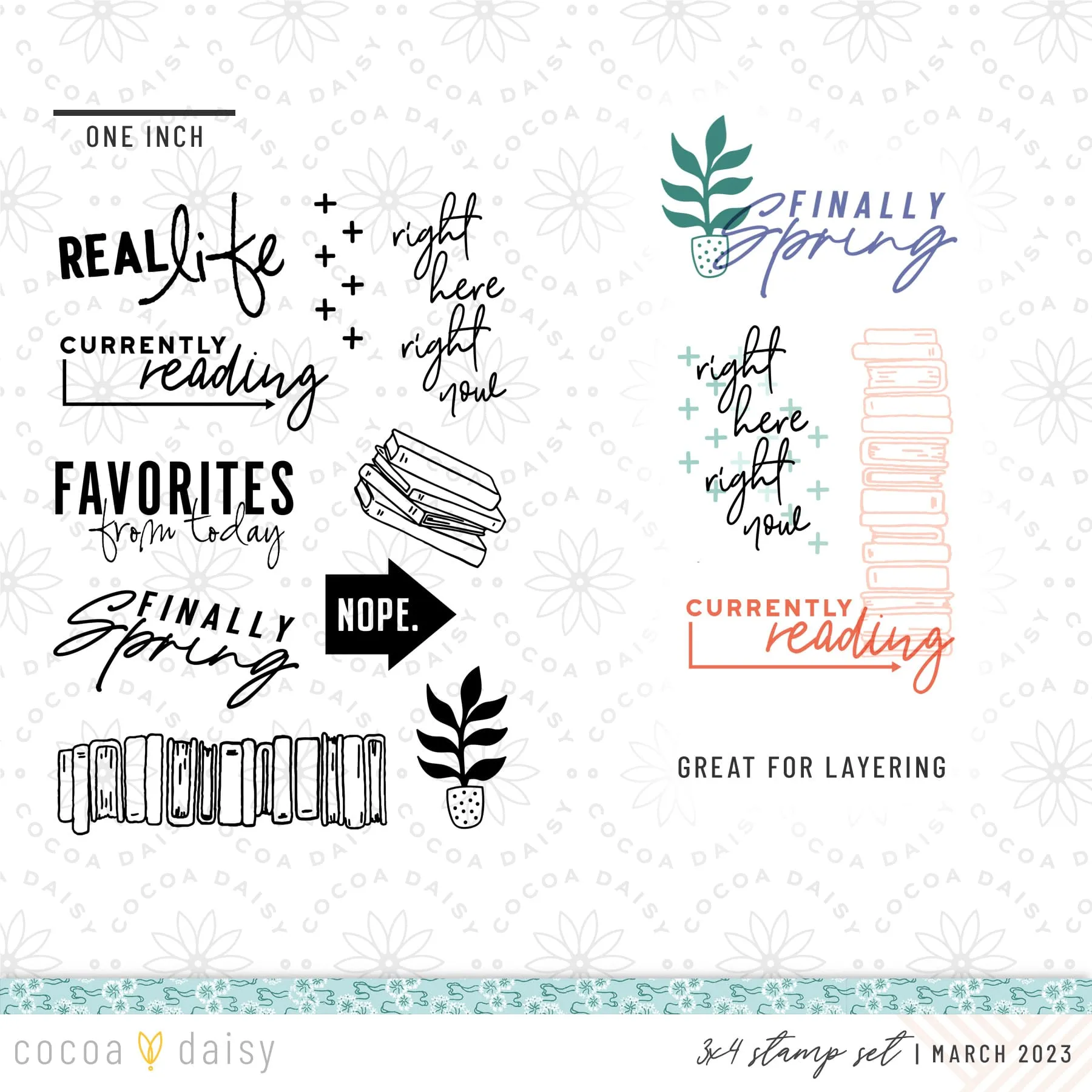 Bookish Stamps from Memory Keeping Kits March 2023