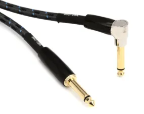Boss BIC-10A 1/4" Straight to 1/4" Right Angle Instrument Cable - 10 foot