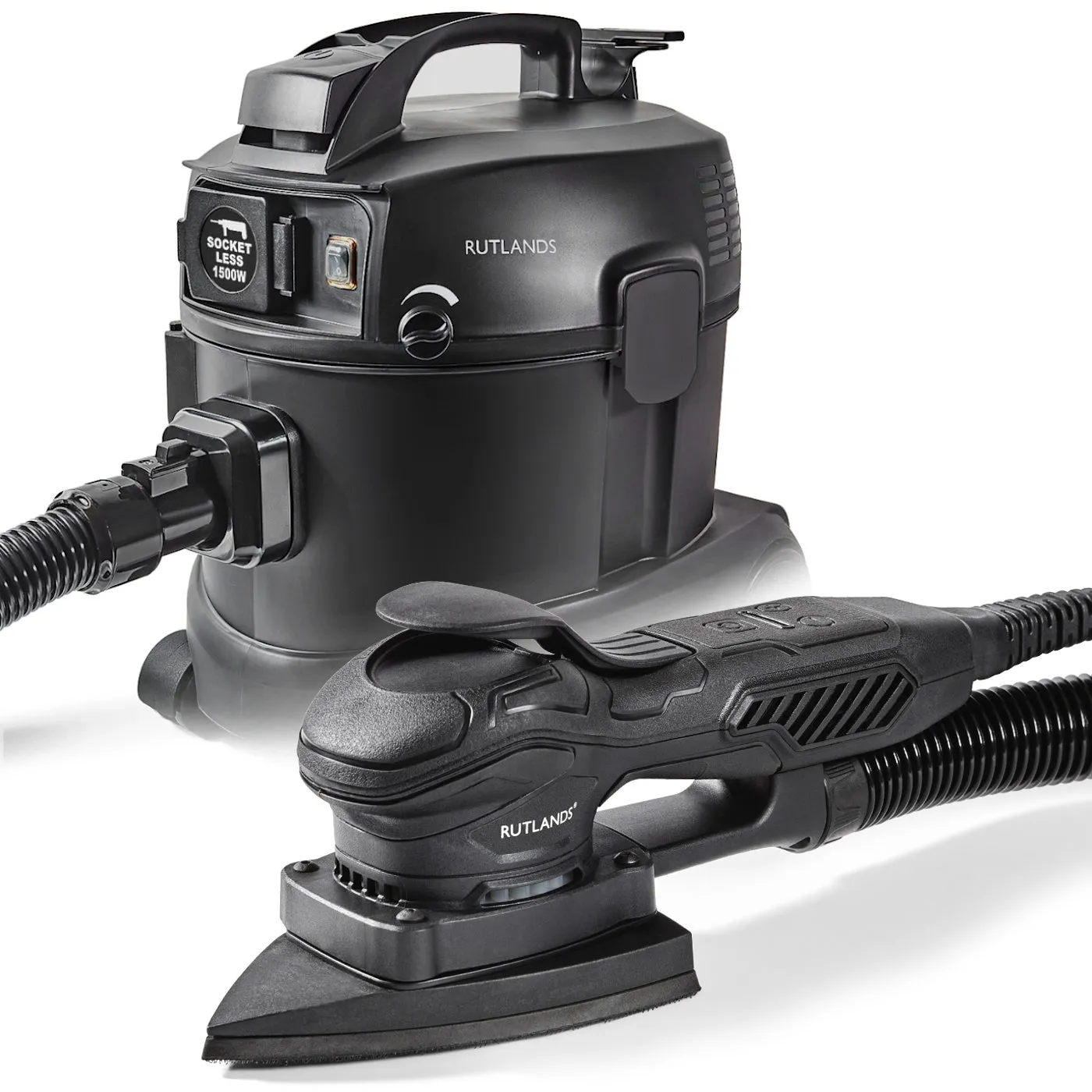 Brushless Delta Orbital Sander with Dust Extractor - 0.3 Micron Filtration
