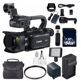 Canon XA11 Compact Full HD Camcorder with HDMI and Composite Output   64GB Memory Card   BP-820 Replacement Lithium Ion Battery Bundle