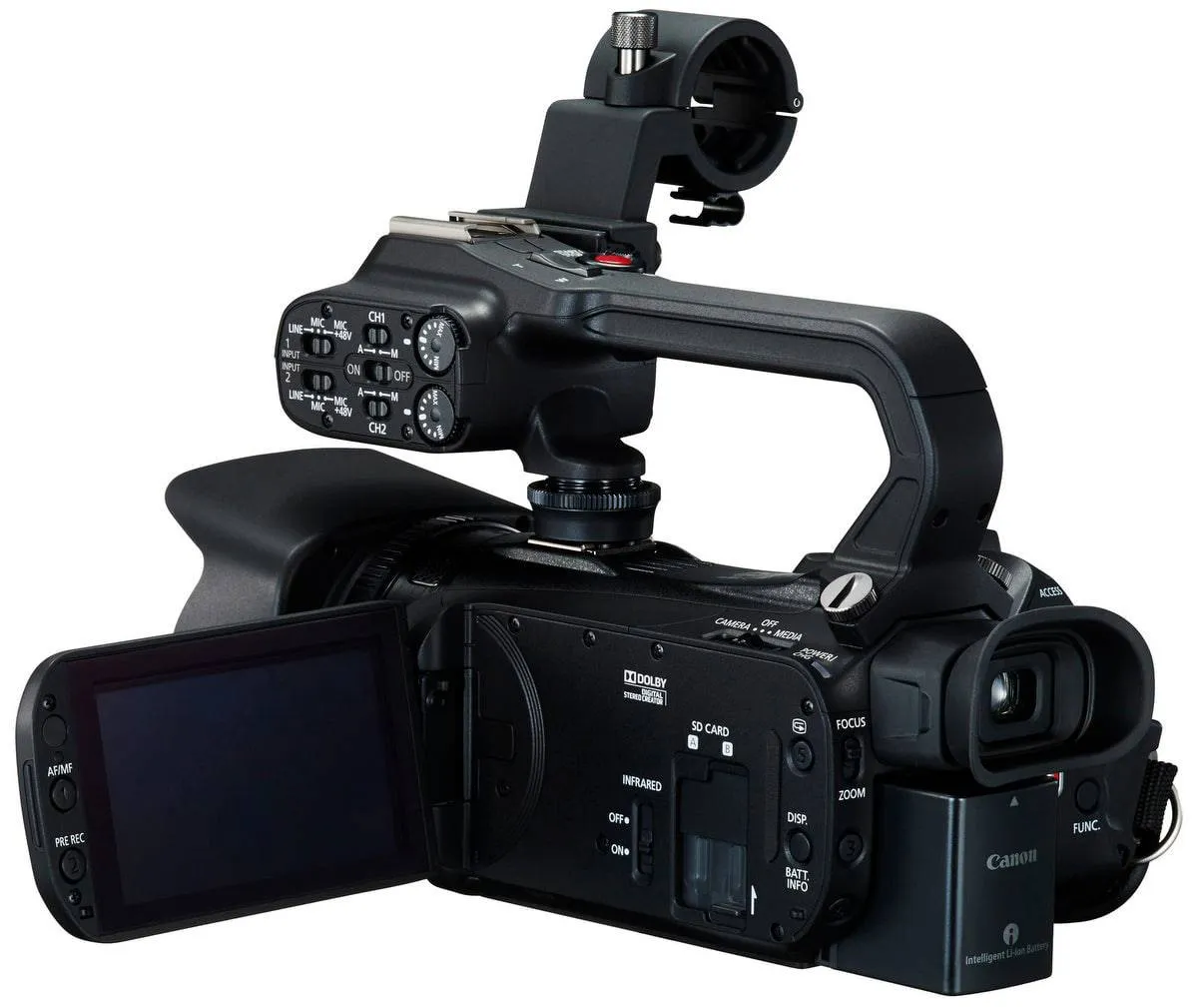 Canon XA30/15 Professional Camcorder with 10x Hd Video Exclusive Bundle with .43x Wide Angle Lens 2.2x Telephoto Led Light Tripod 2pcs 32gb High Speed Memory Cards
