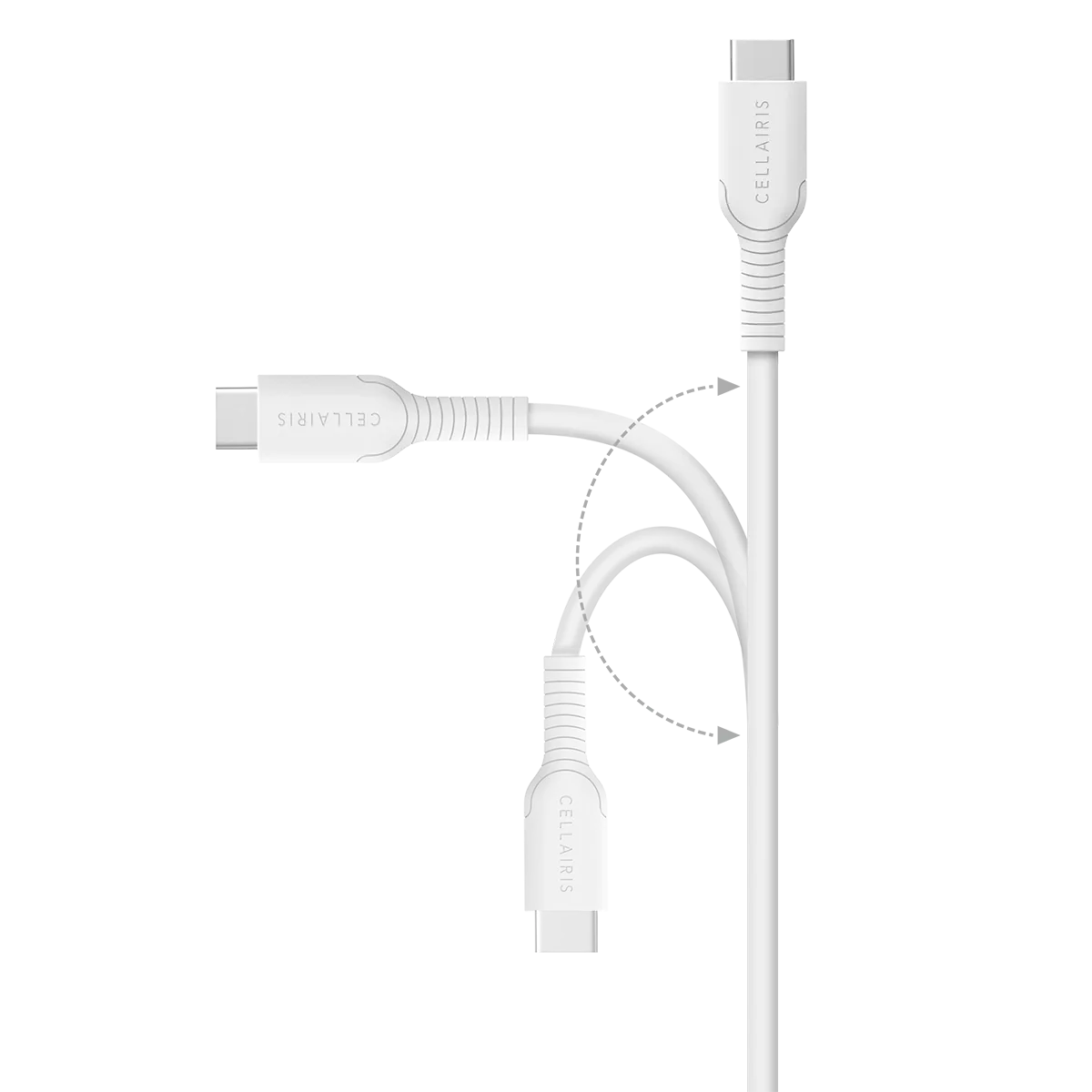 Charge Cable - 6FT USB-C to USB-A 18W White Cables